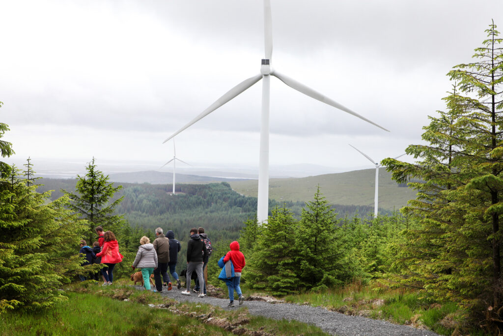 Walkers celebrate Global Wind Day at Galway Wind Park